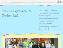Tablet Screenshot of creativeexpressionforchildren.com